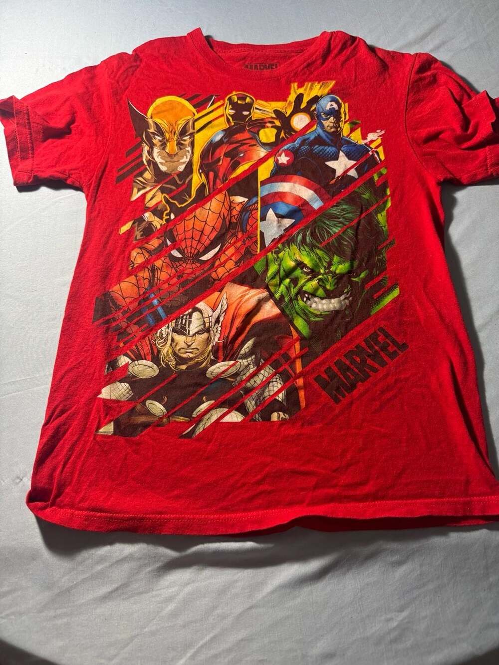 Marvel Avengers Superhero T-Shirt, Red, Size M-38/40, 100% Cotton